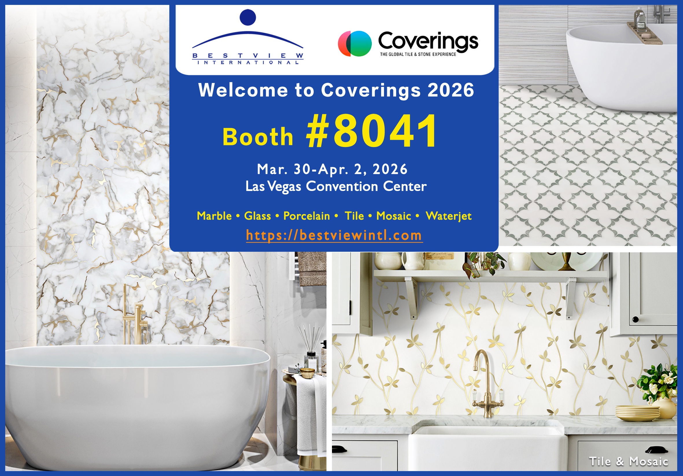 Coverings 2026 in the Las Vegas Convention Center at Booth #8041