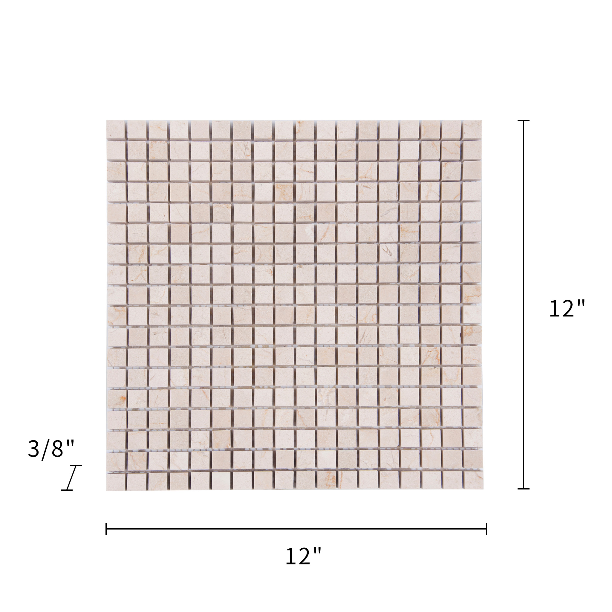Cream Marfil Mosaic Polished 5/8"