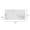 Oriental White Marble Tile Brushed12"x24" 