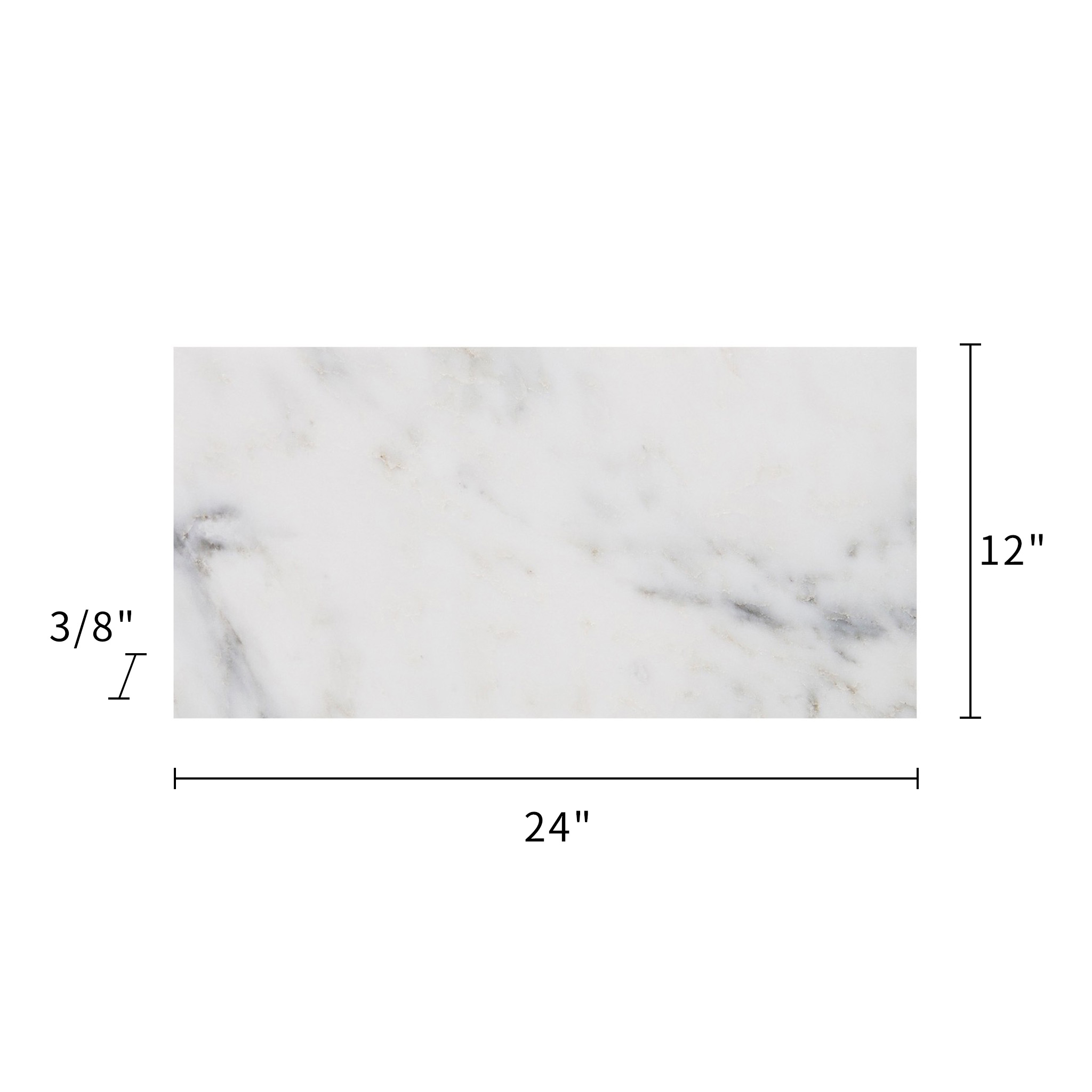 Oriental White Marble Tile Brushed12"x24" 