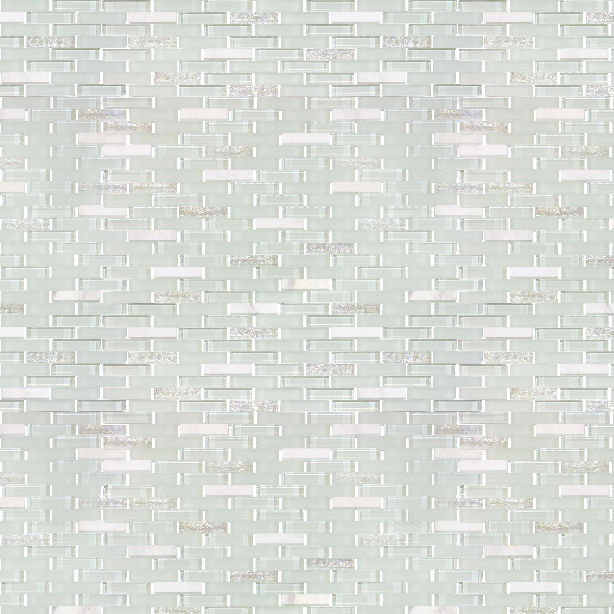 Ballentine - Marble & Glass Mix Mosaic Random Strip