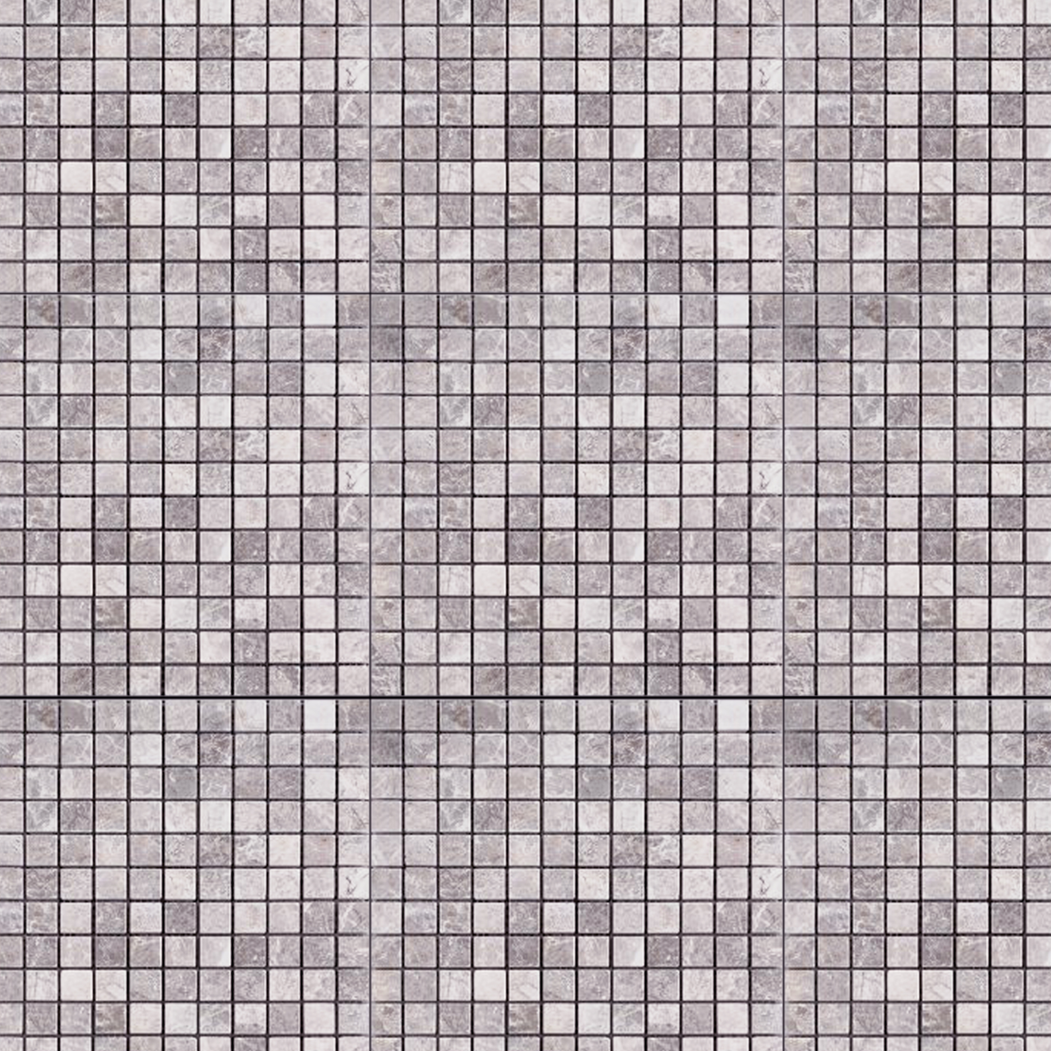 Gray Cloud Marble Mosaic Polished 1"×1" 