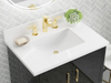 Athens 30.5 -in Vanity Combo Black With 3cm thickness Swan White Sintered Stone(Polished) Top