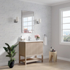 Mena 36-in Vanity Natural Wood With Porcelain Top