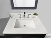 31-in Swan White Sintered Stone Single Sink Bathroom Vanity Top 