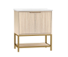 Moyers 30-in Vanity Combo Light Wooden with white Porcelain Top