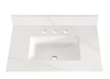 25-in Calacatta Gold Sintered Stone Single Sink Bathroom Vanity Top 