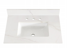 25-in Calacatta Gold Sintered Stone Single Sink Bathroom Vanity Top 