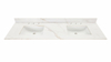 73-in Calacatta Gold Sintered Stone Double Sink Bathroom Vanity Top 