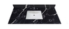 49-in Mersey Black Quartz Single Sink Bathroom Vanity Top