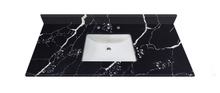 49-in Mersey Black Quartz Single Sink Bathroom Vanity Top